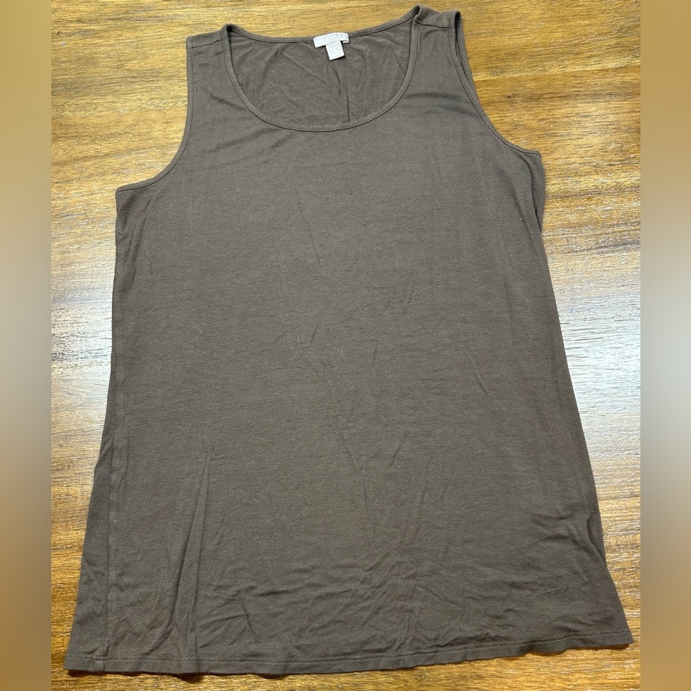 J. Jill Size S Petite Brown Rayon Tank Top